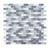 Alaskan Chill Blue 11.5 in. x 11.625 in. Interlocking Mixed Glass and Stone Mosaic Tile (14.83 sq. ft./Case) by Jeffrey Court