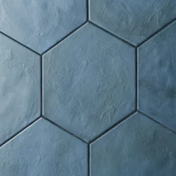 Dash Blue Ocean 8.5 in. x 9.84 in. Matte Hexagon Porcelain Floor and Wall Tile (12.66 sq. ft./Case) by Ivy Hill Tile -The Elite Tile Sales Store blue ocean ivy hill tile porcelain tile ext3rd107117 fa 1000
