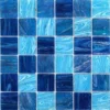 Aqua Blue Ocean Mesh-Mounted Squares 11-3/4 in. x 11-3/4 in. Glass Mosaic Tile by Ivy Hill Tile -The Elite Tile Sales Store blue polished ivy hill tile glass tile ext3rd104493 64 1000