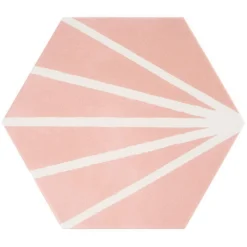 Eclipse Ray Blush 7.79 in. x 8.98 in. Matte Porcelain Floor and Wall Tile (9.03 sq. ft. / Case) by Ivy Hill Tile