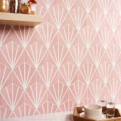 Eclipse Ray Blush 7.79 in. x 8.98 in. Matte Porcelain Floor and Wall Tile (9.03 sq. ft. / Case) by Ivy Hill Tile -The Elite Tile Sales Store blush ivy hill tile porcelain tile ext3rd104967 76 1000