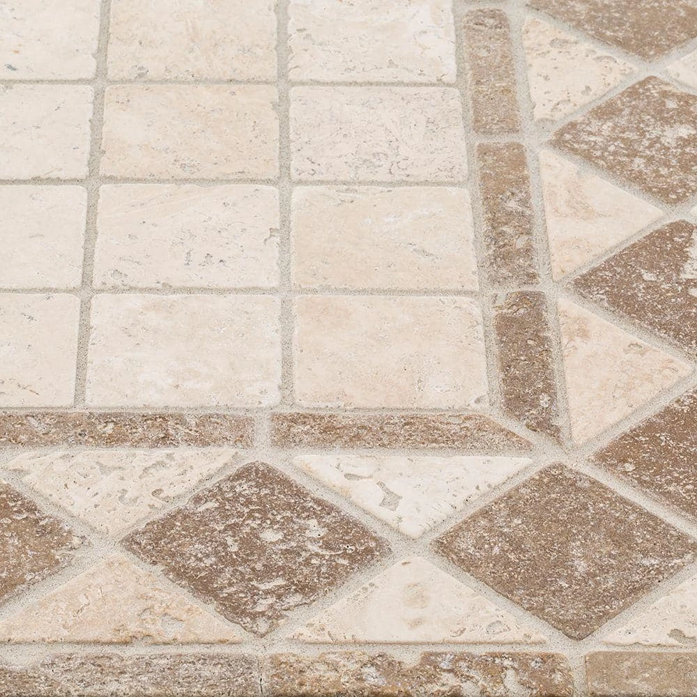 Tumbled Noce Listello 4 in. x 12 in. Decorative Accent Travertine Floor and Wall Tile by Jeffrey Court 5 Tumbled Noce Listello 4 in. x 12 in. Decorative Accent Travertine Floor and Wall Tile by Jeffrey Court - Image 3
