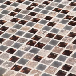 Italian Fossil Foil Brown 11.75 in. x 11.75 in. Square Glass and Marble Wall Mosaic Tile (9.58 sq. ft./Case) by Jeffrey Court 11 Italian Fossil Foil Brown 11.75 in. x 11.75 in. Square Glass and Marble Wall Mosaic Tile (9.58 sq. ft./Case) by Jeffrey Court -The Elite Tile Sales Store brown jeffrey court glass tile 99174 1d 1000