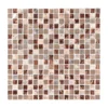 Italian Fossil Foil Brown 11.75 in. x 11.75 in. Square Glass and Marble Wall Mosaic Tile (9.58 sq. ft./Case) by Jeffrey Court