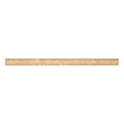 Noce Brown .75 in. x 12 in. Honed Travertine Wall Pencil Tile (1 Linear Foot) by Jeffrey Court