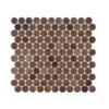 Copper Pennies Brown 11.875 in. x 11.625 in. Penny Round Brushed Metal Mosaic Tile (9.587 sq. ft./Case) by Jeffrey Court -The Elite Tile Sales Store browns tan jeffrey court metal tile 99285 64 1000