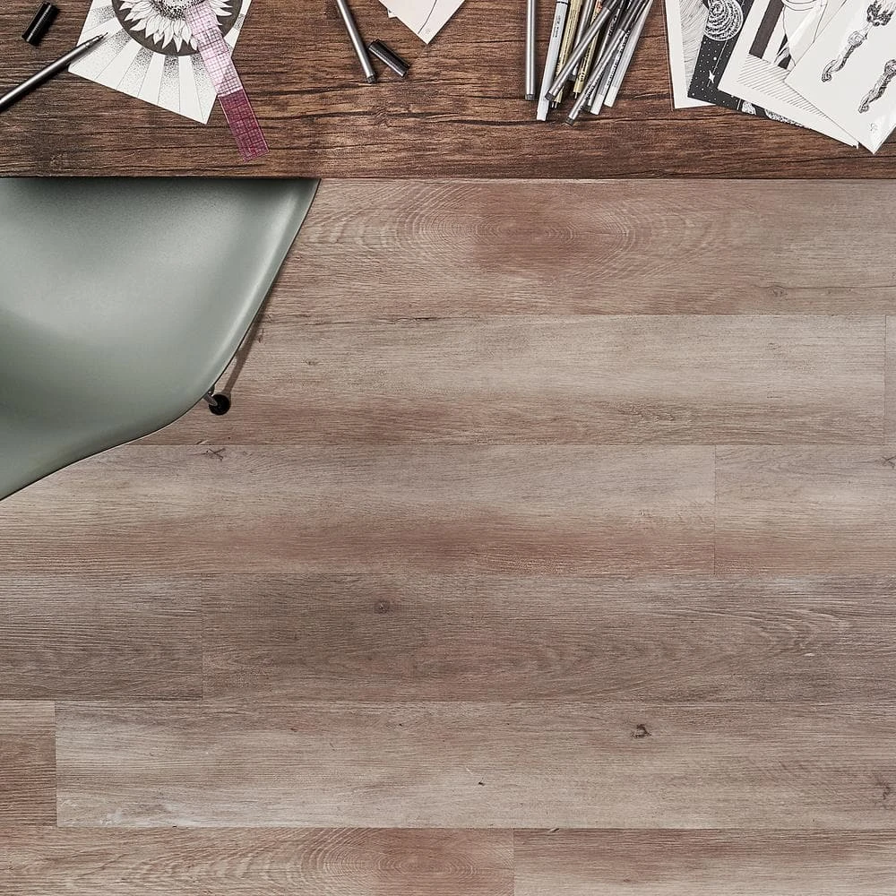 Revive 12mil 6.3 in. W x 48.4 in. L Bur Oak Waterproof Glue Down Luxury Vinyl Tile Flooring (42.37 Sq. Ft. / Case) by Ivy Hill Tile 4 Revive 12mil 6.3 in. W x 48.4 in. L Bur Oak Waterproof Glue Down Luxury Vinyl Tile Flooring (42.37 Sq. Ft. / Case) by Ivy Hill Tile - Image 3