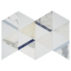 Zandara Calacatta Azul 13.6 in. x 23.6 in. Polished Marble Floor and Wall Mosaic Tile (2.22 sq. ft./Each) by Ivy Hill Tile -The Elite Tile Sales Store calacatta azul ivy hill tile marble tile ext3rd106387 4f 1000