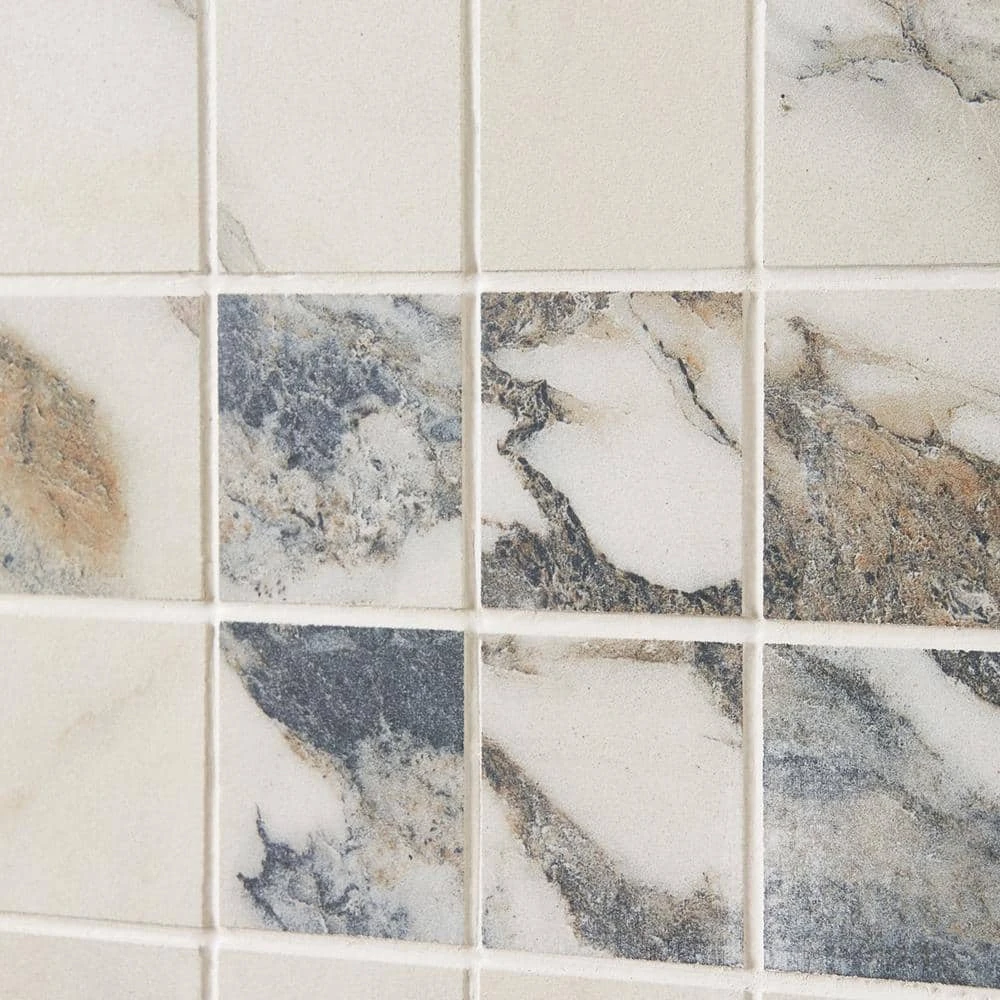 Saroshi Calacatta Rustico 11.81 in. x 11.81 in. Matte Porcelain Floor and Wall Mosaic Tile (0.96 sq. ft./Each) by Ivy Hill Tile 8 Saroshi Calacatta Rustico 11.81 in. x 11.81 in. Matte Porcelain Floor and Wall Mosaic Tile (0.96 sq. ft./Each) by Ivy Hill Tile - Image 6