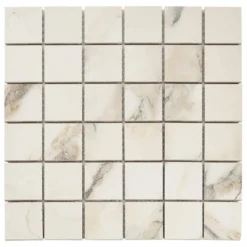Saroshi Calacatta Rustico 11.81 in. x 11.81 in. Matte Porcelain Floor and Wall Mosaic Tile (0.96 sq. ft./Each) by Ivy Hill Tile 16 Saroshi Calacatta Rustico 11.81 in. x 11.81 in. Matte Porcelain Floor and Wall Mosaic Tile (0.96 sq. ft./Each) by Ivy Hill Tile -The Elite Tile Sales Store calacatta rustico ivy hill tile mosaic tile ext3rd107373 fa 1000