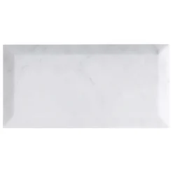 White Carrara Beveled 3 in. x 6 in. x 9mm Polished Marble Subway Tile (40 pieces / 5 sq. ft. / box) by Ivy Hill Tile -The Elite Tile Sales Store carrara ivy hill tile marble tile ext3rd100389 1f 1000