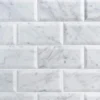 White Carrara Beveled 3 in. x 6 in. x 9mm Polished Marble Subway Tile (40 pieces / 5 sq. ft. / box) by Ivy Hill Tile -The Elite Tile Sales Store carrara ivy hill tile marble tile ext3rd100389 64 1000