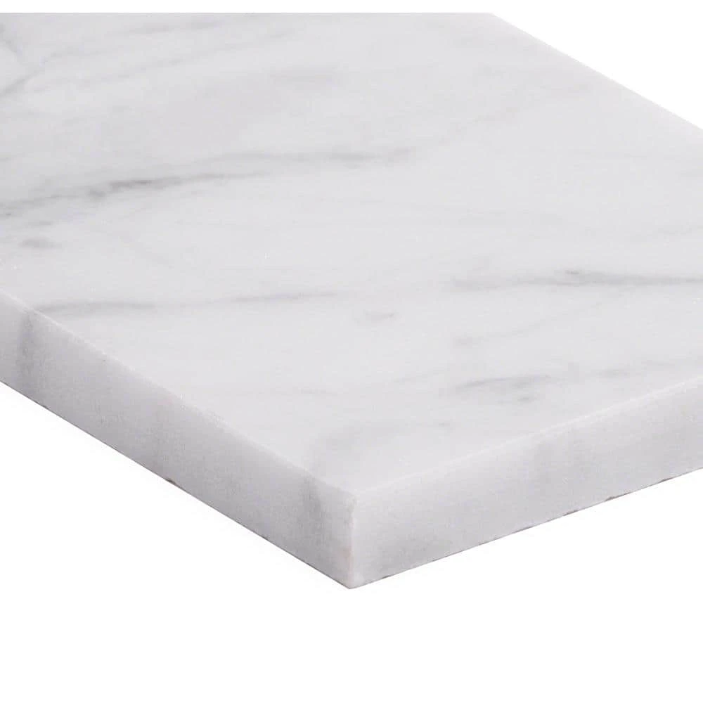White Carrara 3 in. x 6 in. x 9mm Polished Marble Subway Tile (40 pieces / 5 sq. ft. / box) by Ivy Hill Tile 5 White Carrara 3 in. x 6 in. x 9mm Polished Marble Subway Tile (40 pieces / 5 sq. ft. / box) by Ivy Hill Tile - Image 3