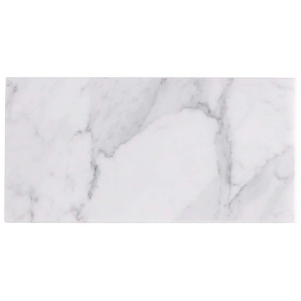 White Carrara 3 in. x 6 in. x 9mm Polished Marble Subway Tile (40 pieces / 5 sq. ft. / box) by Ivy Hill Tile 10 White Carrara 3 in. x 6 in. x 9mm Polished Marble Subway Tile (40 pieces / 5 sq. ft. / box) by Ivy Hill Tile - Image 8