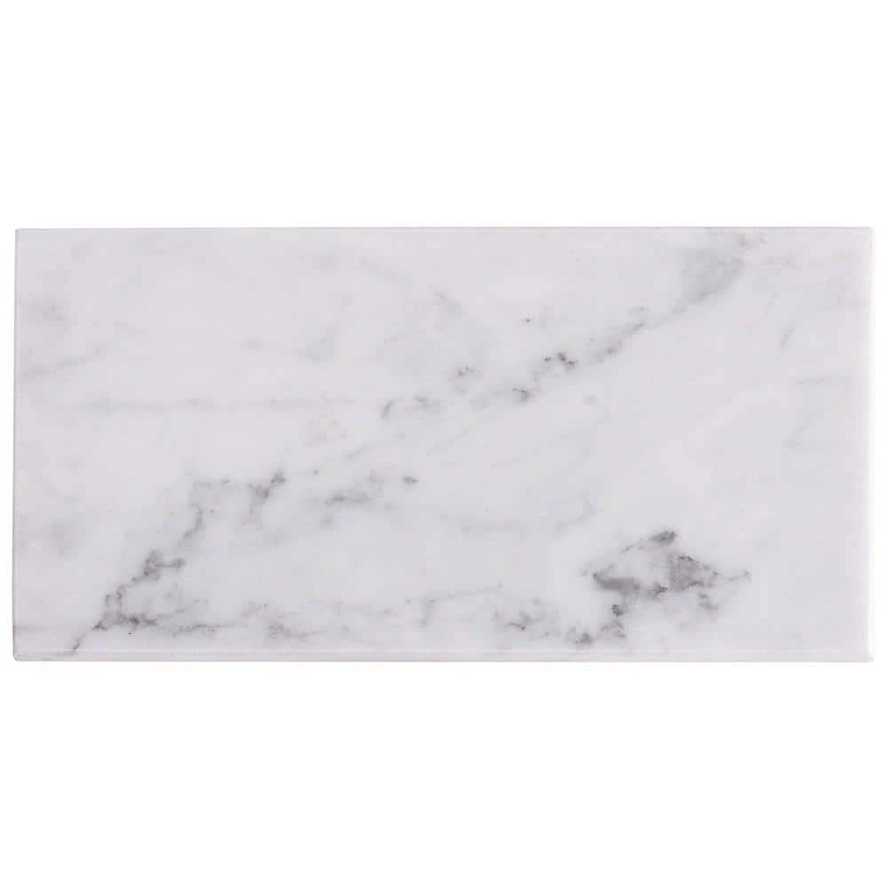 White Carrara 3 in. x 6 in. x 9mm Polished Marble Subway Tile (40 pieces / 5 sq. ft. / box) by Ivy Hill Tile 9 White Carrara 3 in. x 6 in. x 9mm Polished Marble Subway Tile (40 pieces / 5 sq. ft. / box) by Ivy Hill Tile - Image 7