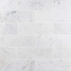 White Carrara 4 in. x 12 in. x 9mm Polished Marble Subway Tile (30 pieces / 10 sq. ft. / box) by Ivy Hill Tile -The Elite Tile Sales Store carrara ivy hill tile marble tile ext3rd104820 4f 1000