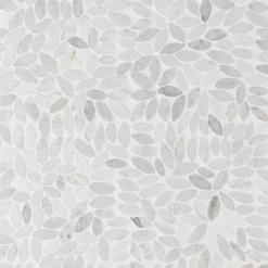 Countryside Flower Carrara 11.81 in. x 11.81 in. Natural Marble Floor and Wall Mosaic Tile (0.96 sq. ft./Each) by Ivy Hill Tile