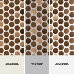 Copper Penny Round 12 in. x 12 in. x 8 mm Stainless Steel Metal Mosaic Wall Tile by Ivy Hill Tile -The Elite Tile Sales Store copper ivy hill tile metal tile ext3rd101739 1d 1000