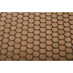 Copper Penny Round 12 in. x 12 in. x 8 mm Stainless Steel Metal Mosaic Wall Tile by Ivy Hill Tile -The Elite Tile Sales Store copper ivy hill tile metal tile ext3rd101739 1f 1000
