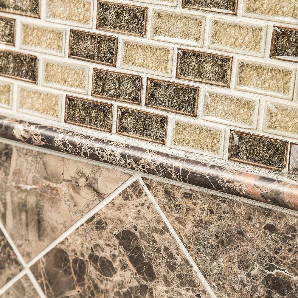 Hazelnut Butter Crackle Cream 12 in. x 11.5 in. Interlocking Glossy Ceramic/Glass Wall Mosaic Tile (4.79 sq. ft./Case) by Jeffrey Court 6 Hazelnut Butter Crackle Cream 12 in. x 11.5 in. Interlocking Glossy Ceramic/Glass Wall Mosaic Tile (4.79 sq. ft./Case) by Jeffrey Court - Image 4