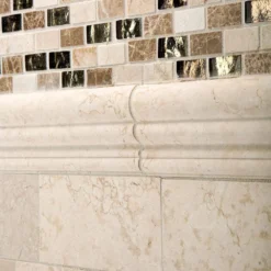 Molten 11.875 in. x 11.25 in. Interlocking Cream Glass/Cream and Emperador Marble Mosaic Tile (.927 sq. ft./Each) by Jeffrey Court 14 Molten 11.875 in. x 11.25 in. Interlocking Cream Glass/Cream and Emperador Marble Mosaic Tile (.927 sq. ft./Each) by Jeffrey Court -The Elite Tile Sales Store cream jeffrey court glass tile 99481 66 1000