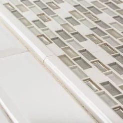 Afternoon Tea Cream 11.5 in. x 11.625 in. Interlocking Mixed Glass and Stone Mosaic Wall Tile (14.83 sq. ft./Case) by Jeffrey Court -The Elite Tile Sales Store cream jeffrey court glass tile 99621 a0 1000