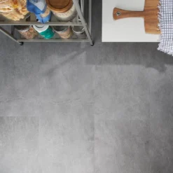 Slate Dark Gray 12 in. x 24 in. Waterproof Rigid Core Click-Lock Luxury Vinyl Tile Flooring (28.04 sq. ft. / case) by Ivy Hill Tile -The Elite Tile Sales Store dark gray ivy hill tile vinyl tile ext3rd105850 1f 1000