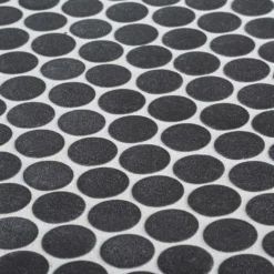 Shadow Mountain Gray 11.375 in. x 12.25 in. Penny Round Matte Porcelain Wall and Floor Mosaic Tile (0.967 sq. ft./Each) by Jeffrey Court -The Elite Tile Sales Store dark gray jeffrey court mosaic tile 97934 fa 1000