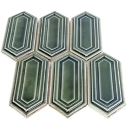 Delphi Hexagon Deep Emerald 9.5 in. x 15.5 in. Glazed Ceramic Mosaic Tile (1.02 sq. ft./Sheet) by Ivy Hill Tile 11 Delphi Hexagon Deep Emerald 9.5 in. x 15.5 in. Glazed Ceramic Mosaic Tile (1.02 sq. ft./Sheet) by Ivy Hill Tile -The Elite Tile Sales Store deep emerald ivy hill tile ceramic tile ext3rd105787 1d 1000