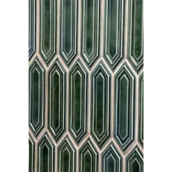 Delphi Hexagon Deep Emerald 9.5 in. x 15.5 in. Glazed Ceramic Mosaic Tile (1.02 sq. ft./Sheet) by Ivy Hill Tile
