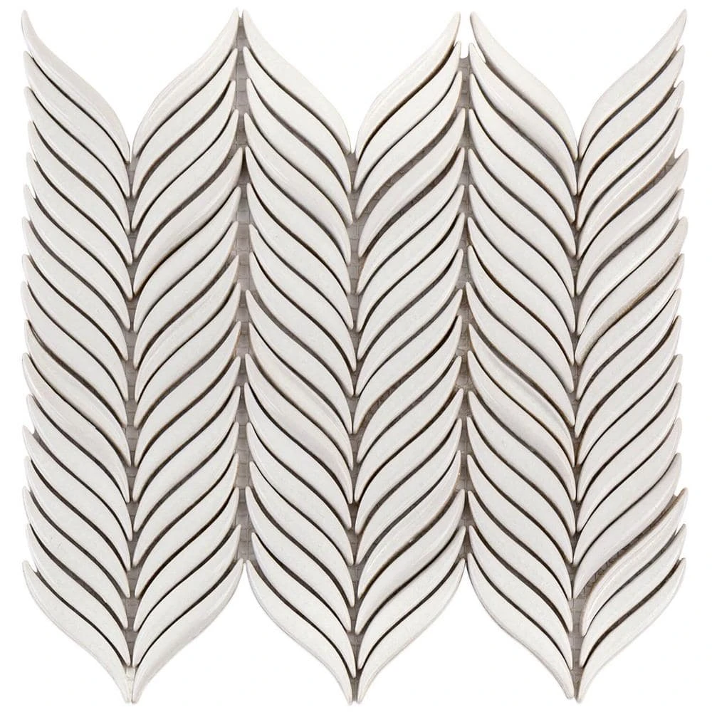 Delphi Alula Glacier White 10 in. x 12 in. Glazed Ceramic Mosaic Tile (0.85 sq. ft./Sheet) by Ivy Hill Tile 3 Delphi Alula Glacier White 10 in. x 12 in. Glazed Ceramic Mosaic Tile (0.85 sq. ft./Sheet) by Ivy Hill Tile