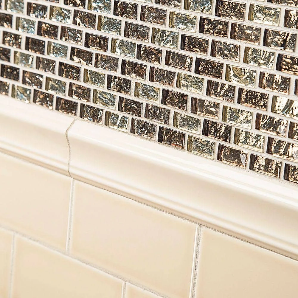 Infusion Gold Metallic 11.875 in. x 11.375 in. Interlocking Brick Glass Mosaic Tile (0.938 sq. ft/Each) by Jeffrey Court 7 Infusion Gold Metallic 11.875 in. x 11.375 in. Interlocking Brick Glass Mosaic Tile (0.938 sq. ft/Each) by Jeffrey Court - Image 5