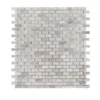 Stormy Knight Grey 12 in. x 12 in. Interlocking Polished Marble Stone Mosaic Tile (10 sq. ft./Case) by Jeffrey Court