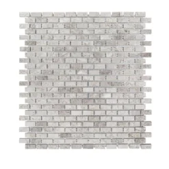 Stormy Knight Grey 12 in. x 12 in. Interlocking Polished Marble Stone Mosaic Tile (10 sq. ft./Case) by Jeffrey Court