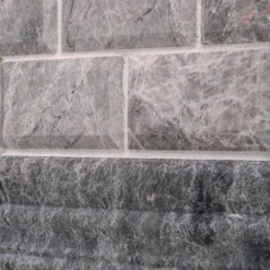 Tundra Grey 2 x 4 Beveled 10 in. x 11.75 in. Interlocking Polished Marble Mosaic Tile (0.815 sq. ft./Each) by Jeffrey Court -The Elite Tile Sales Store gray grey jeffrey court marble tile 99652 a0 1000