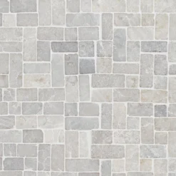 Countryside Interlocking 11.81 in. x 11.81 in. Gray Floor and Wall Mosaic (0.97 sq. ft. / sheet) by Ivy Hill Tile -The Elite Tile Sales Store gray ivy hill tile mosaic tile ext3rd105046 1f 1000