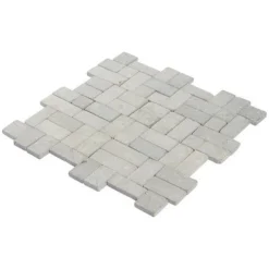 Countryside Interlocking 11.81 in. x 11.81 in. Gray Floor and Wall Mosaic (0.97 sq. ft. / sheet) by Ivy Hill Tile -The Elite Tile Sales Store gray ivy hill tile mosaic tile ext3rd105046 fa 1000