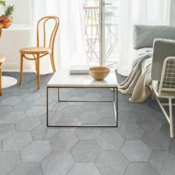 Sanskrit Gray Hex 8.86 in. x 10.20 in. Matte Porcelain Floor and Wall Tile (9.47 sq. ft./Case) by Ivy Hill Tile -The Elite Tile Sales Store gray ivy hill tile porcelain tile ext3rd105718 76 1000