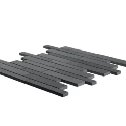 Tarmac Gray 10 in. x 12.in. Interlocking Honed Basalt Mosaic Tile (0.833 sq. ft./Each) by Jeffrey Court -The Elite Tile Sales Store gray jeffrey court basalt tile 96616 40 1000