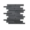 Tarmac Gray 10 in. x 12.in. Interlocking Honed Basalt Mosaic Tile (0.833 sq. ft./Each) by Jeffrey Court