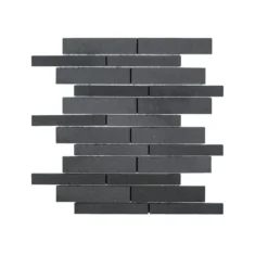 Tarmac Gray 10 in. x 12.in. Interlocking Honed Basalt Mosaic Tile (0.833 sq. ft./Each) by Jeffrey Court