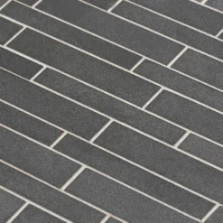 Tarmac Gray 10 in. x 12.in. Interlocking Honed Basalt Mosaic Tile (0.833 sq. ft./Each) by Jeffrey Court -The Elite Tile Sales Store gray jeffrey court basalt tile 96616 a0 1000