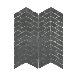 Riverfall Grey 10.75 in. x 11.875 in. Chevron Honed Basalt Wall and Floor Mosaic Tile (8.86 sq. ft./Case) by Jeffrey Court