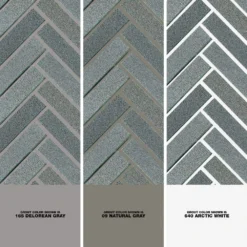 Basalt Herringbone Gray 10 in. x 10.75 in Honed Basalt Wall and Floor Mosaic Tile (0.765 sq. ft./Each) by Jeffrey Court -The Elite Tile Sales Store gray jeffrey court basalt tile 97935 1d 1000