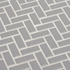 Wolfe Grey Herringbone 10.25 in. x 11 in. Glossy Ceramic Mosaic Tile (7.83 sq. ft./Case) by Jeffrey Court -The Elite Tile Sales Store gray jeffrey court ceramic tile 96614 1d 1000