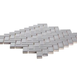 Wolfe Grey Herringbone 10.25 in. x 11 in. Glossy Ceramic Mosaic Tile (7.83 sq. ft./Case) by Jeffrey Court -The Elite Tile Sales Store gray jeffrey court ceramic tile 96614 40 1000