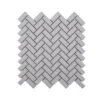 Wolfe Grey Herringbone 10.25 in. x 11 in. Glossy Ceramic Mosaic Tile (7.83 sq. ft./Case) by Jeffrey Court