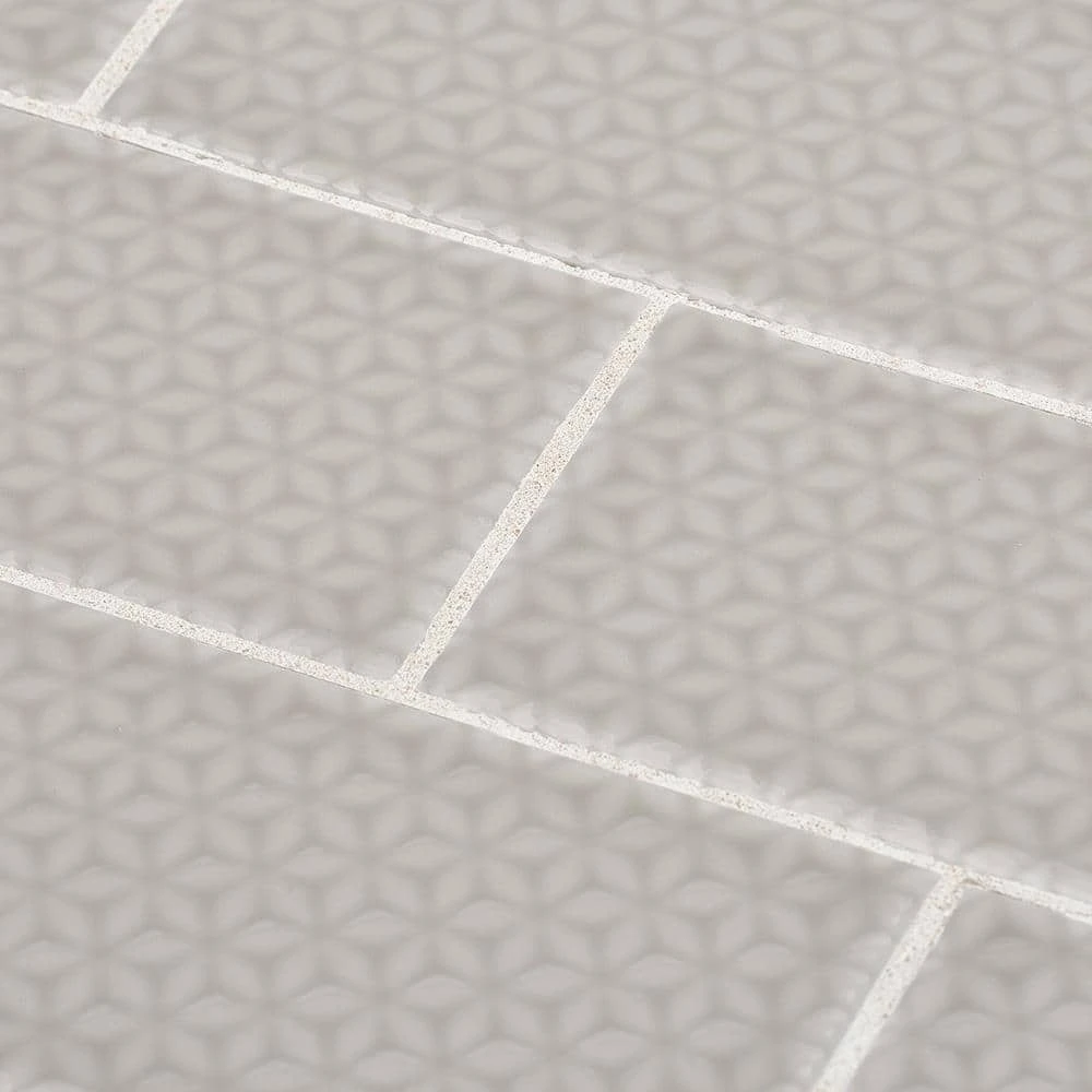 Weathered Waltz Gray 3 in. x 6 in. Glossy Textured Ceramic Wall Tile (12.43 sq. ft. / Case) by Jeffrey Court 6 Weathered Waltz Gray 3 in. x 6 in. Glossy Textured Ceramic Wall Tile (12.43 sq. ft. / Case) by Jeffrey Court - Image 4