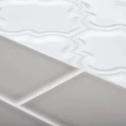 Weather Grey 3 in. x 12 in. Glossy Ceramic Wall Tile (16.5 sq. ft./Case) by Jeffrey Court -The Elite Tile Sales Store gray jeffrey court ceramic tile 99345 a0 1000