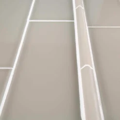 Misty Grey Gloss 4 in. x 16 in. Subway Gloss Ceramic Wall Tile (11.11 Sq.Ft./ Case) by Jeffrey Court -The Elite Tile Sales Store gray jeffrey court ceramic tile 99559 1d 1000
